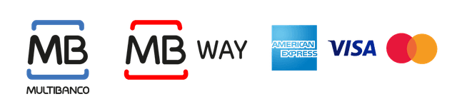 Multibanco, MB WAY, Visa, Mastercard